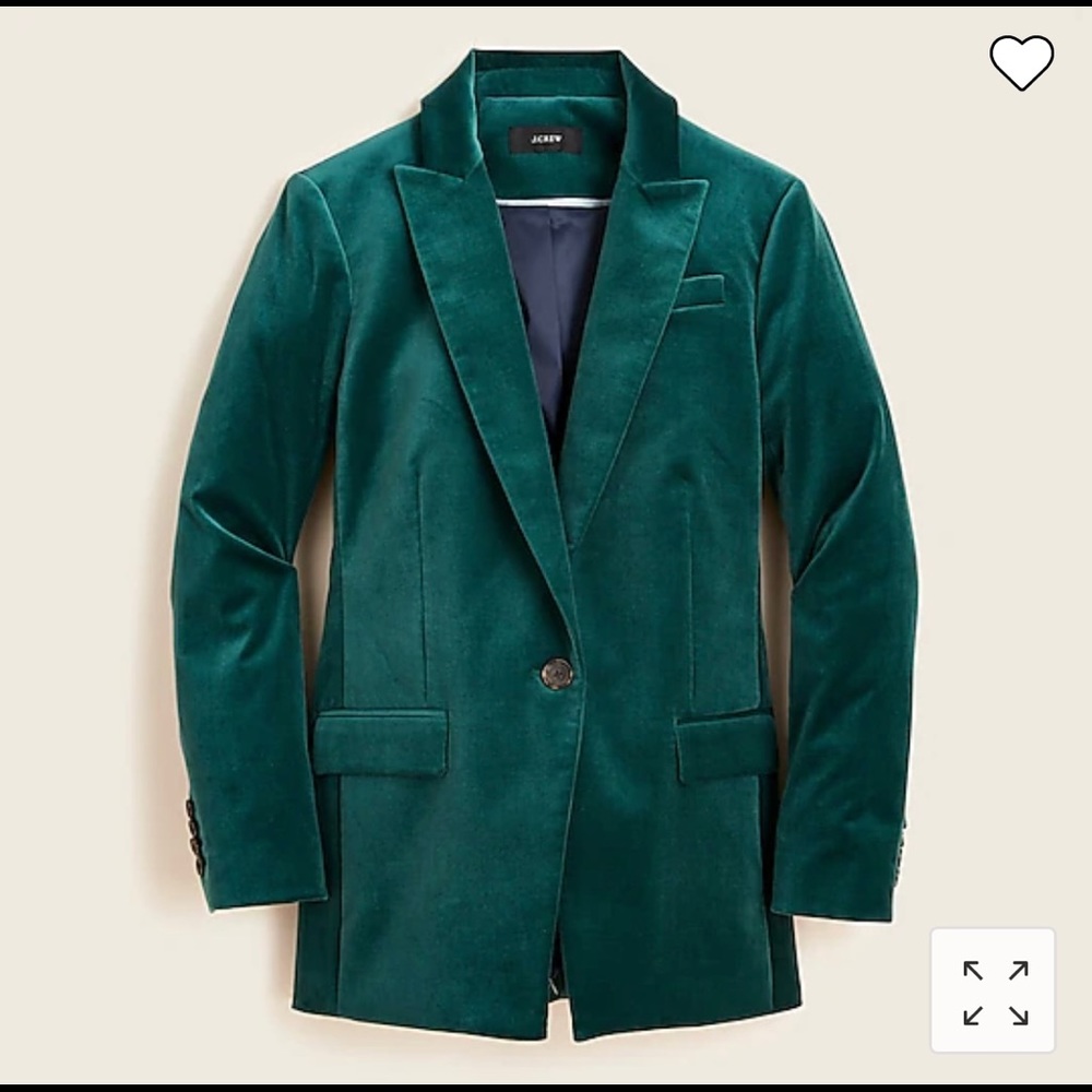 J.Crew Willa Blazer in Stretch Velvet, size 2 - Picture 1 of 5